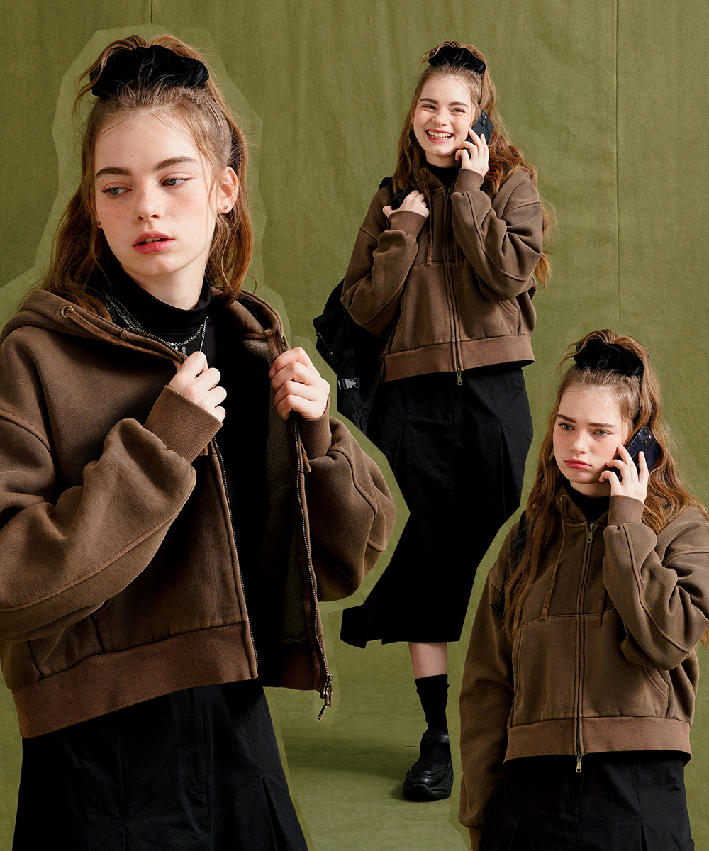 WV Project Cheek Pigment Hoodie Gray Brown MJHD7736
